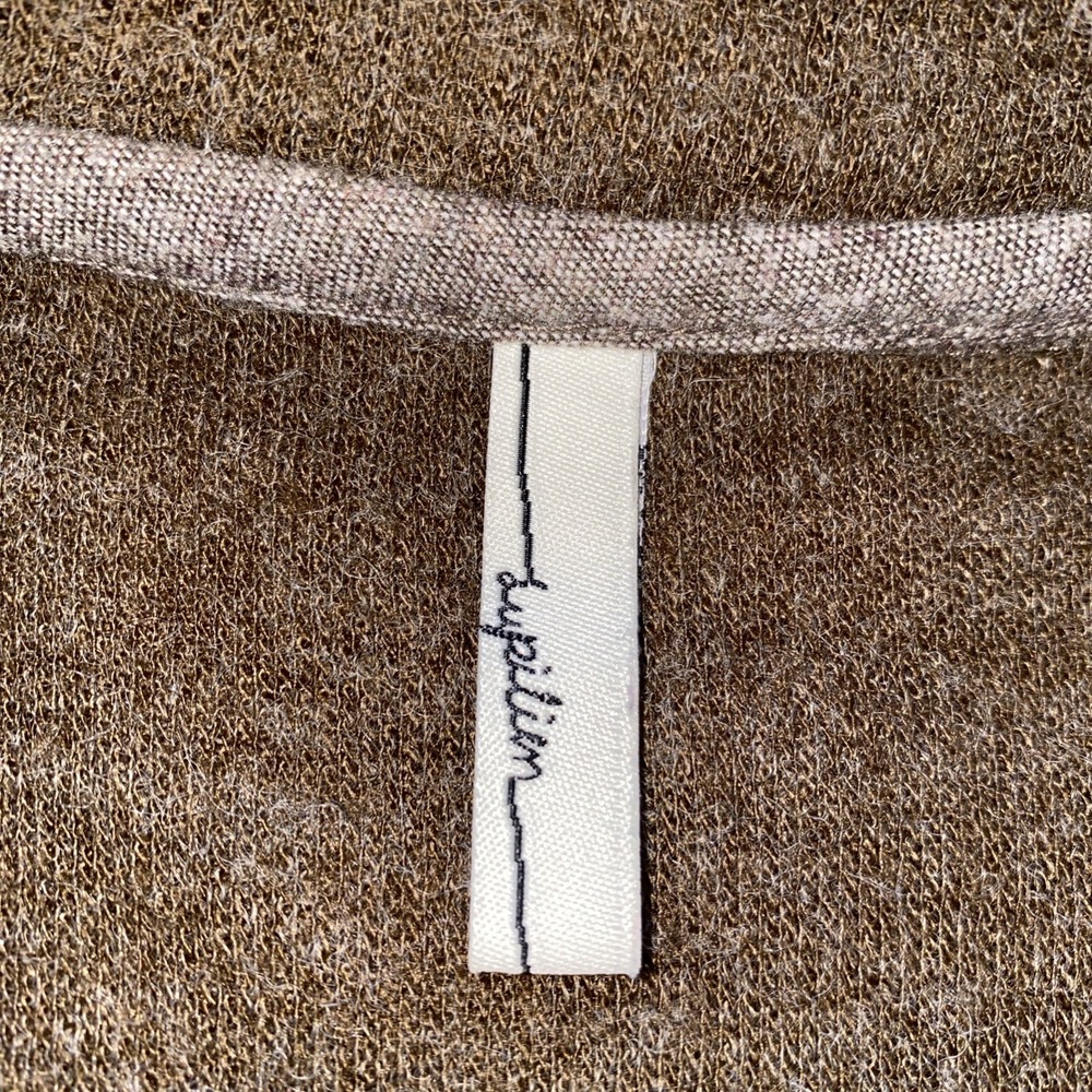 Lupilien Brown Linen Wool Button Front Shirt Jacket Lagenlook Art To Wear Size F - Picture 9 of 12